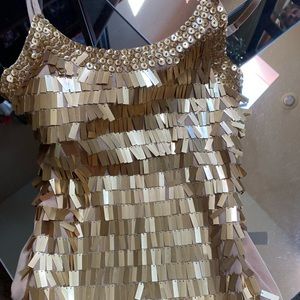 Shimmering Gold dressy tank top